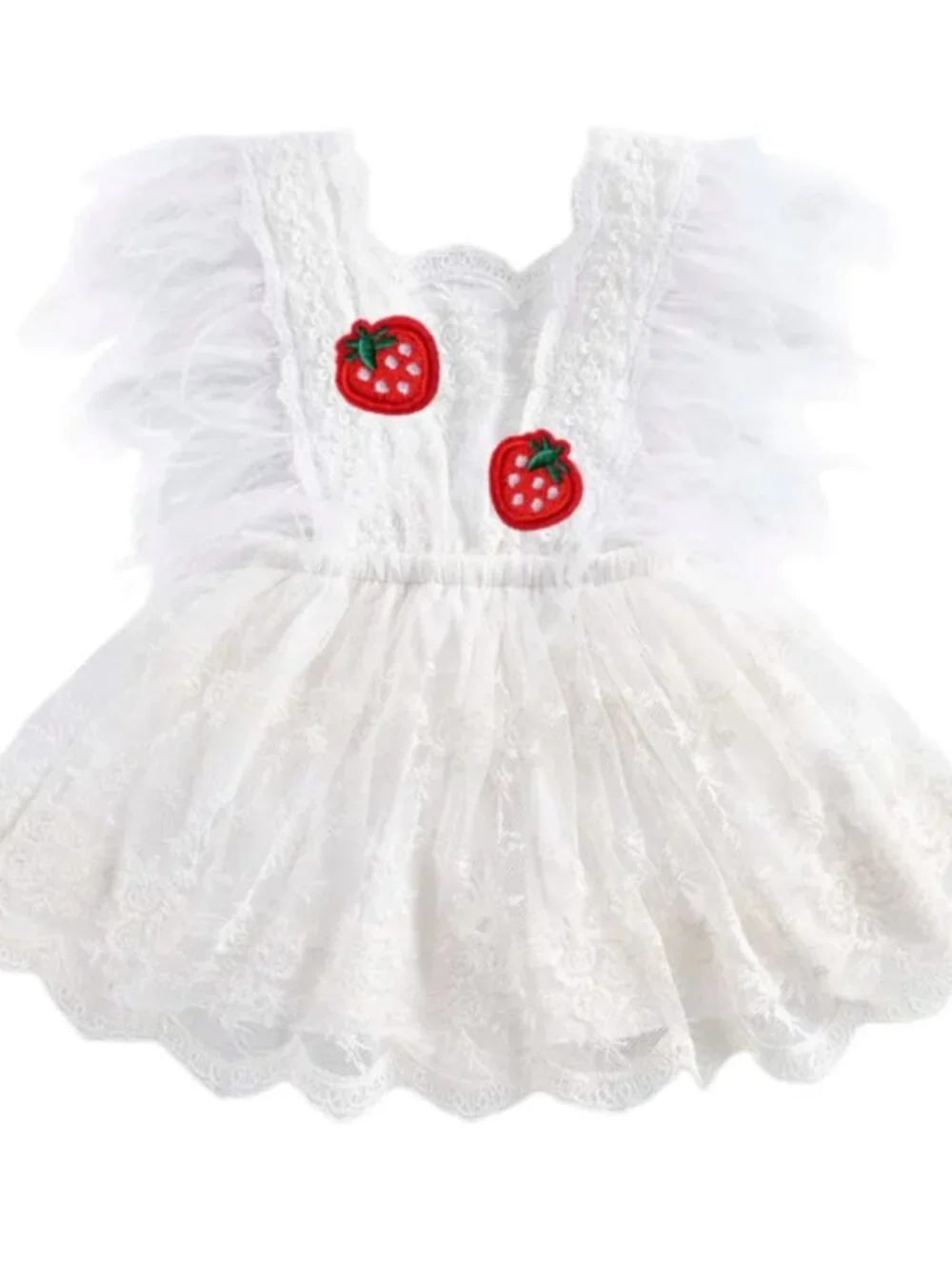 Strawberry Dress Lace Birthday Outfit Berries Clothes Sweet one Dress romper